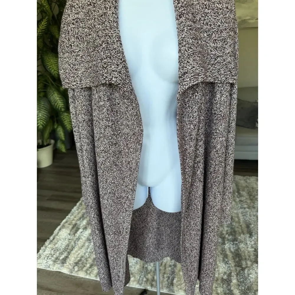 New York & Co XL Marbled Cardigan Open Front Cozy Slouchy Casual sweater #1062